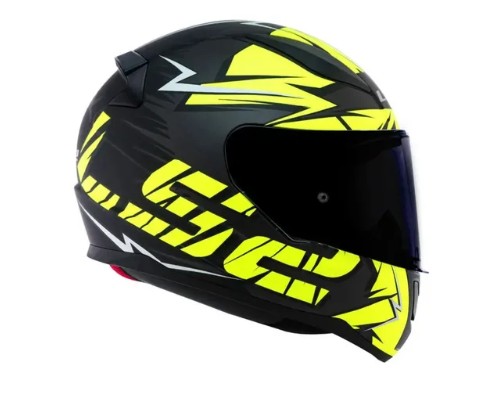 CAPACETE LS2  RAPID FF353 CROMO MATTE BLK/HI-VIS YLW 62/XL