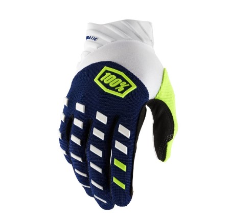 LUVA 100% AIRMATIC 22 AZUL/BRANCO/FLUOR M