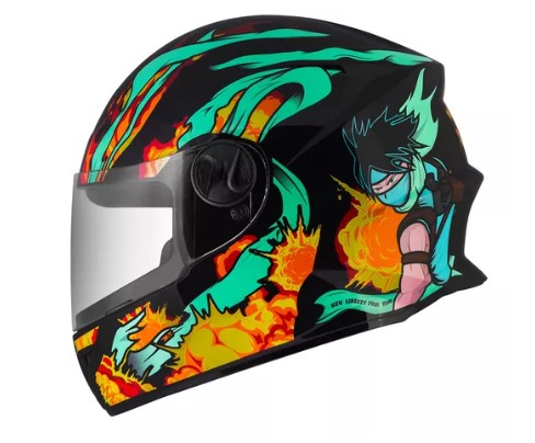 CAPACETE TORK LIBERTY FOUR KIDS COMBUSTION VERDE 54