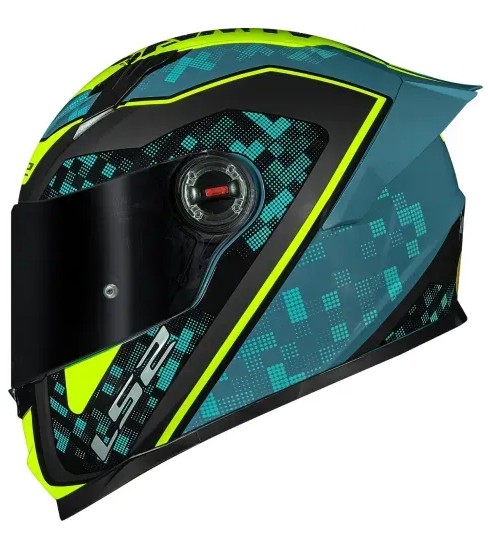 CAPACETE LS2 FF358S STRIKER BLUE/HV YELLOW 58/M