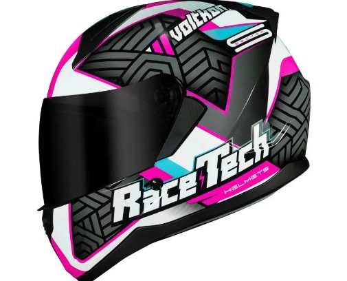 CAPACETE RACE TECH SECTOR VOLTKON WHT/PINK 58/M