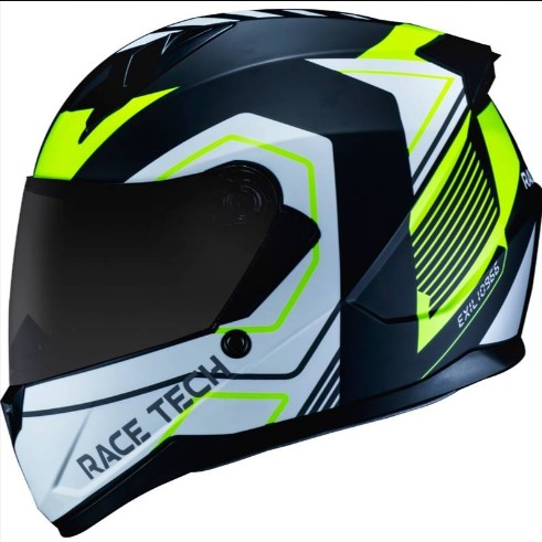 CAPACETE RACE TECH SECTOR EXILIO MATTE BLK/YELLOW 62/XL