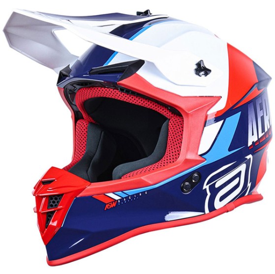CAPACETE ASW R3 EVADE AZUL VERMELHO BRANCO 62  EAN  7908377166646