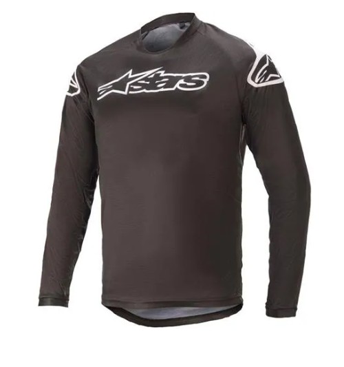 CAMISA ALPINESTARS RACER V2 ML PRETO BRANCO M  EAN  8059175120411