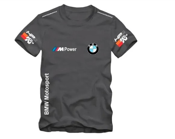 CAMISETA ALL BOY BMW MOTORRAD CINZA MESCLA P