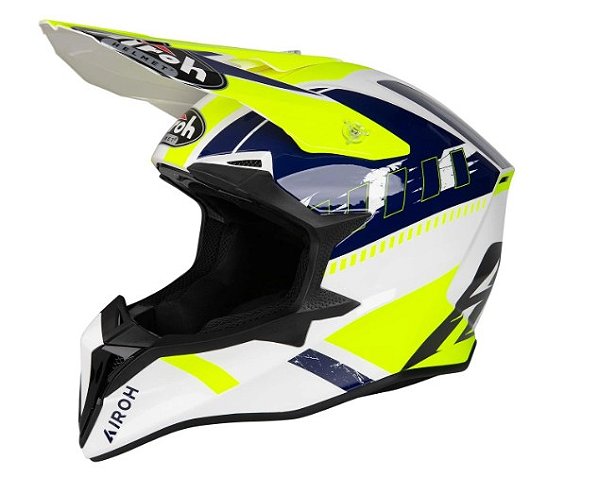 CAPACETE AIROH WRAAAP FEEL YELLOW/BLUE GLOSS 58