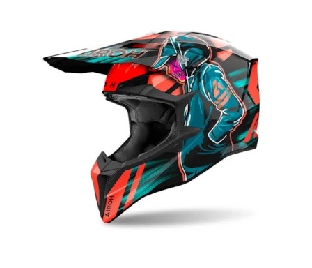 CAPACETE AIROH WRAAAP CYBER ORANGE GLOSS 60