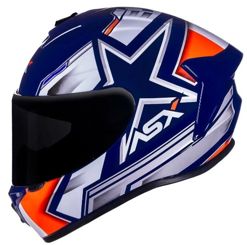 CAPACETE ASX DRAKEN PILOT BRILHO AZUL/BRANCO/VERMELHO 58/M