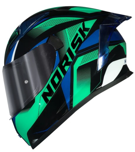 CAPACETE NORISK FLOW PULSE GREEN/BLUE 58/M