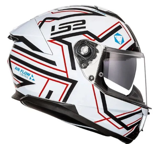 CAPACETE LS2 STREAM II FF808 MAZE WHT/BLACK 58/M