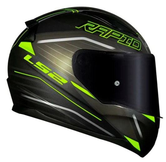 CAPACETE LS2 RAPID FF353 ROKKU BLK/YELLOW 58/M