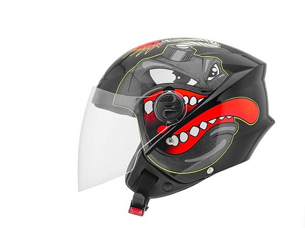 CAPACETE TORK NEW LIBERTY THREE BOMB PRETO 56