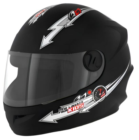 CAPACETE TORK LIBERTY FOUR KIDS PRETO FOSCO 54