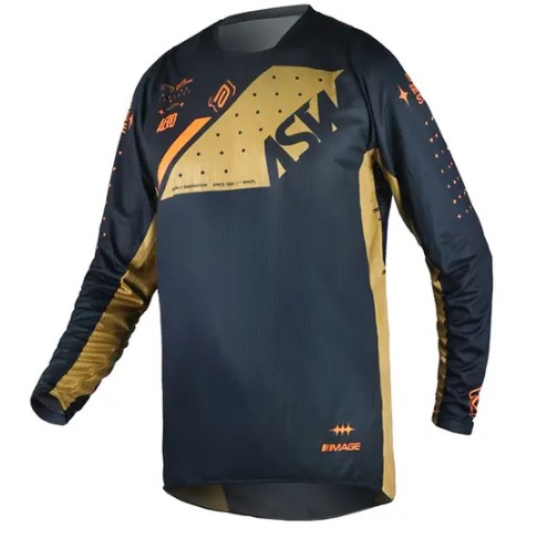 CAMISA ASW IMAGE KARMA PRETO DOURADO LARANJA FLUO M  EAN  7908377179608