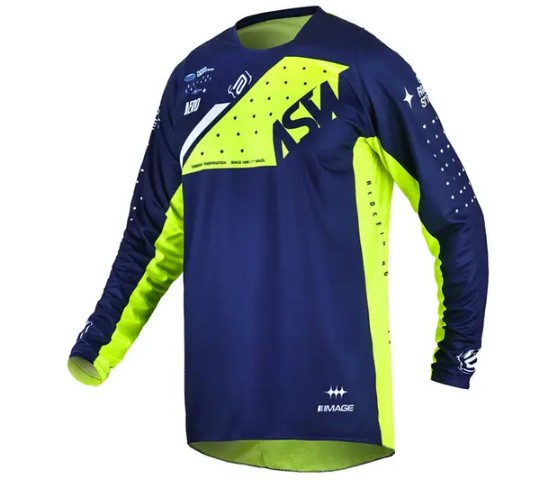 CAMISA ASW IMAGE KARMA MARINHO AMARELO FLUO BRANCO G  EAN  7908377179554