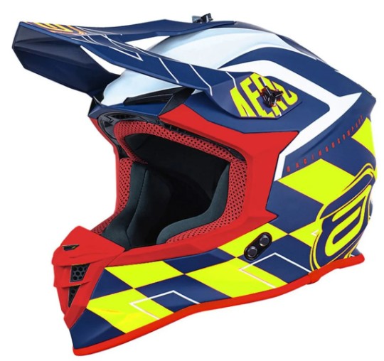 CAPACETE ASW R3 VICTORIOUS AZUL AMARELO FLUO BRANCO 58  EAN  7908377176683