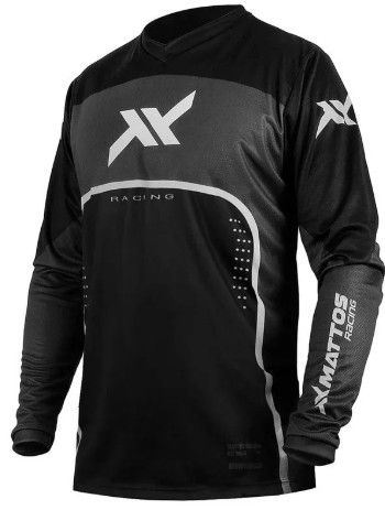 CAMISA MATTOS SAX INFANTIL PRETO/CINZA G
