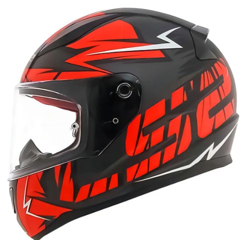 CAPACETE LS2  RAPID FF353 CROMO MATTE BLK/RED 58/M