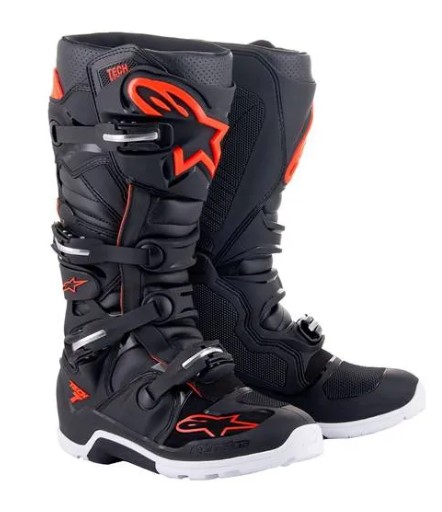BOTA ALPINESTARS TECH 7 ENDURO PRETO VERMELHO 12  EAN  8059347051178