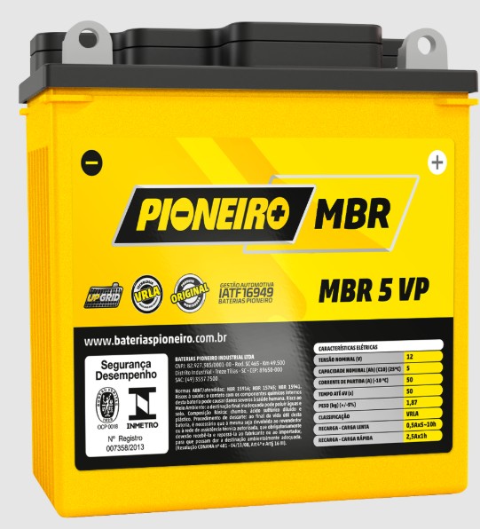 BATERIA XTZ 125 MBR 5 VP