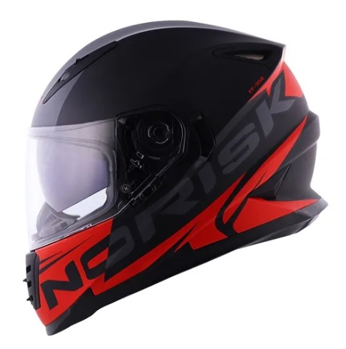 CAPACETE NORISK FF302 MANTY MATTE BLK/RED 56/S