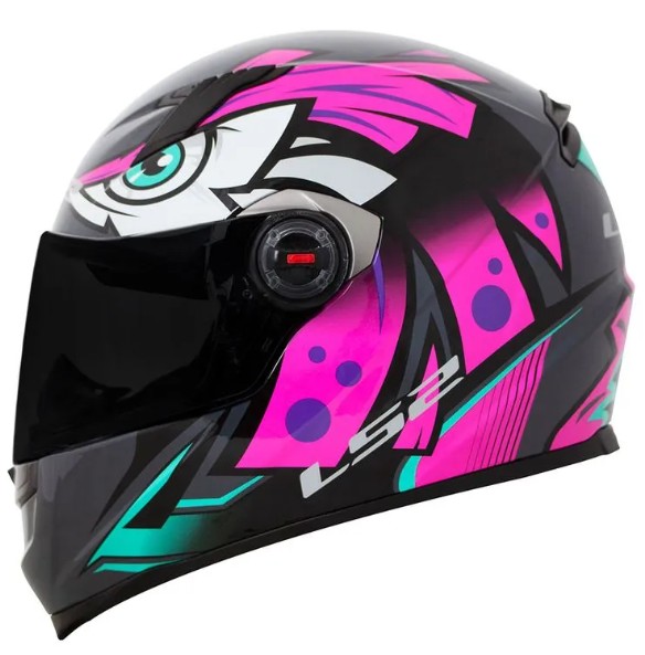 CAPACETE LS2 FF358 TRIBAL FUCSIA 62/XL