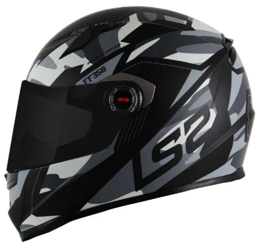 CAPACETE LS2 FF358 TANK CAM/MATT BLACK 62/XL