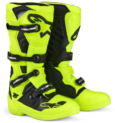 BOTA ALPINESTARS TECH 5 AMARELO FLUO PRETO 08  EAN  8059347407210