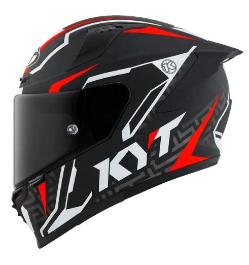 CAPACETE KYT STRIKER 2V ASPHALT BLACK/RED - M