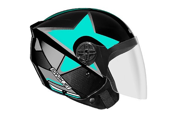 CAPACETE EBF SPARK JET GALAXY 56/PRETO/