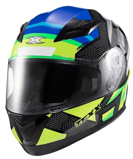 CAPACETE TEXX STRIKE TRENTO AMARELO/VERDE BRILHO 62