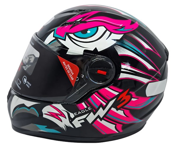 CAPACETE FW3 GTN EAGLE ROSA AZUL 58