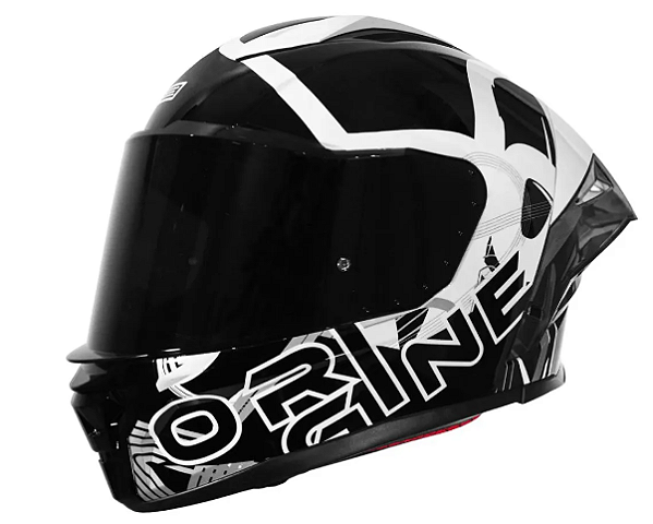 CAPACETE ORIGINE PISTA MISANO WHITE BLACK GLOSS M