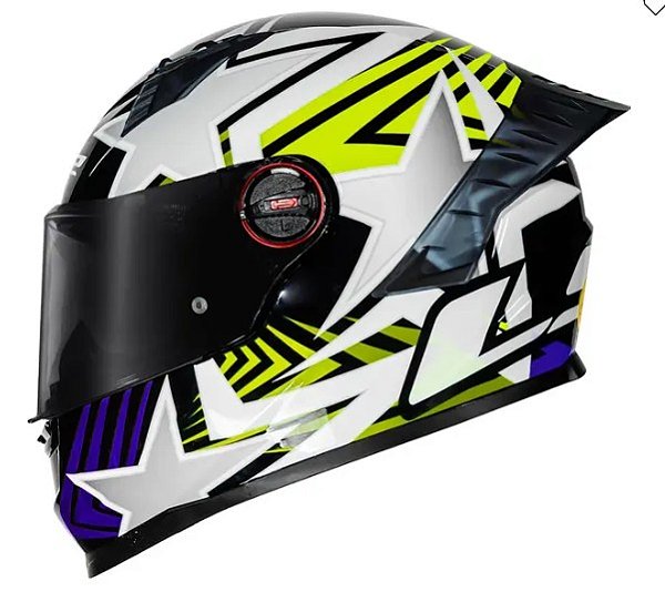 CAPACETE LS2 FF358 PRO ESTELLAR BLK/YELLOW 58/M