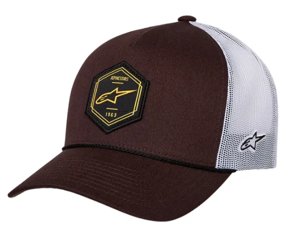 BONE ALPINESTARS HEXEON TRUCKER MARROM BRANCO EAN 8054866054341