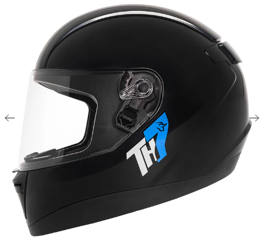 CAPACETE TH7 PRETO BRILHO 58