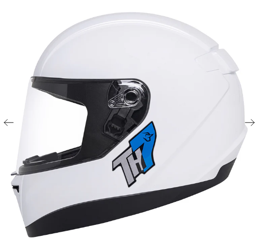 CAPACETE TH7 BRANCO BRILHO 62