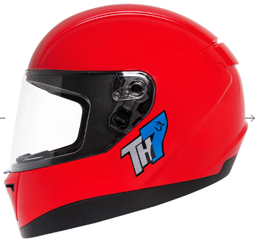 CAPACETE TH7 VERMELHO BRILHO 56