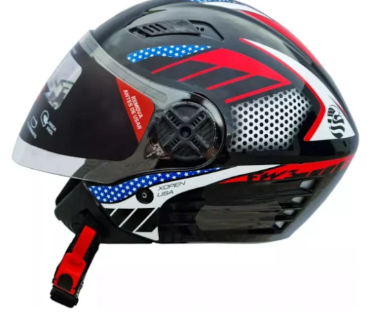 CAPACETE FW3 X OPEN PRETO USA 58