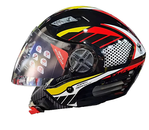 CAPACETE FW3 X OPEN PRETO GER 58