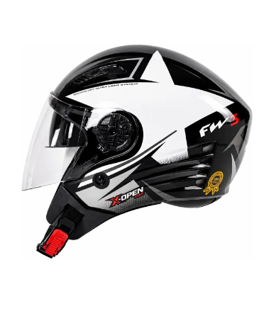 CAPACETE FW3 X OPEN UP STAR GRAFITE/PRATA 60