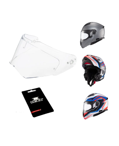 VISEIRA CAPACETE TEXX KRATOS CRISTAL P/ PINLOCK
