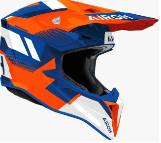 CAPACETE AIROH WRAAAP VISION ORANGE/BLUE GLOSS 60