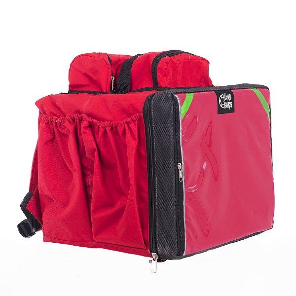 BAG DELIVERY SILVER - BOLSO PARA MAQUININHA E REFRIGERANTE -  VERMELHA