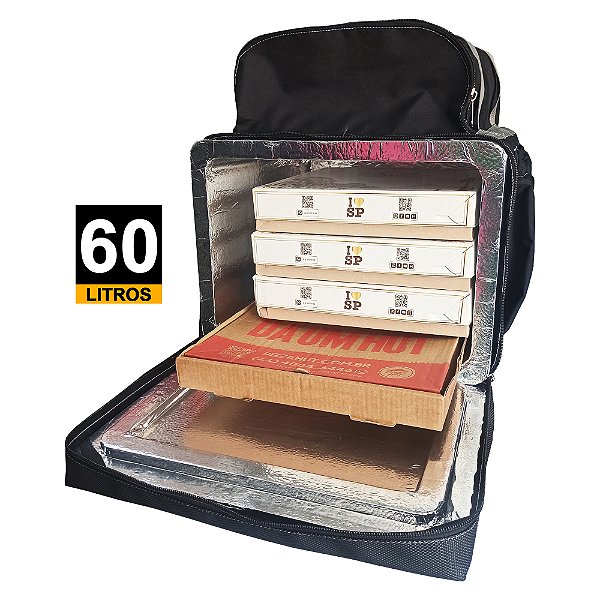 BAG REFORÇADA PARA PIZZA 45 cm PIZZA 12 PEDAÇOS - 60 LITROS