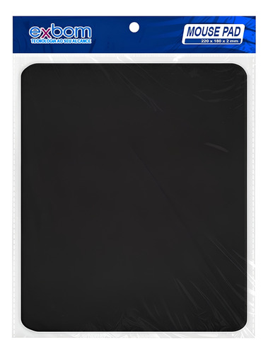 Tapete De Mouse 22x18cm Antiderrapante Escritório Cor Preto Liso