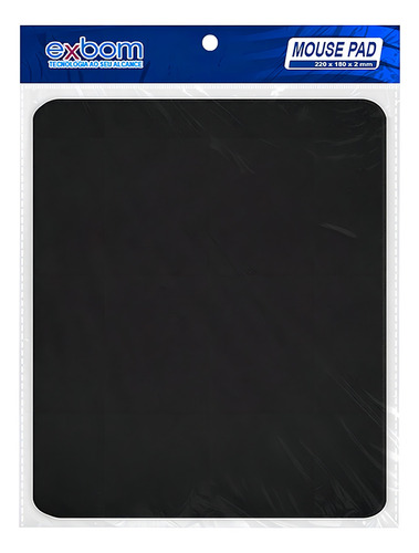 Tapete De Mouse 22x18cm Antiderrapante Escritório Cor Preto Desenho Impresso Liso
