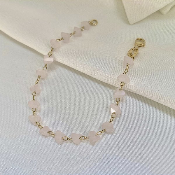 Pulseira Aurora - Quartzo Rosa