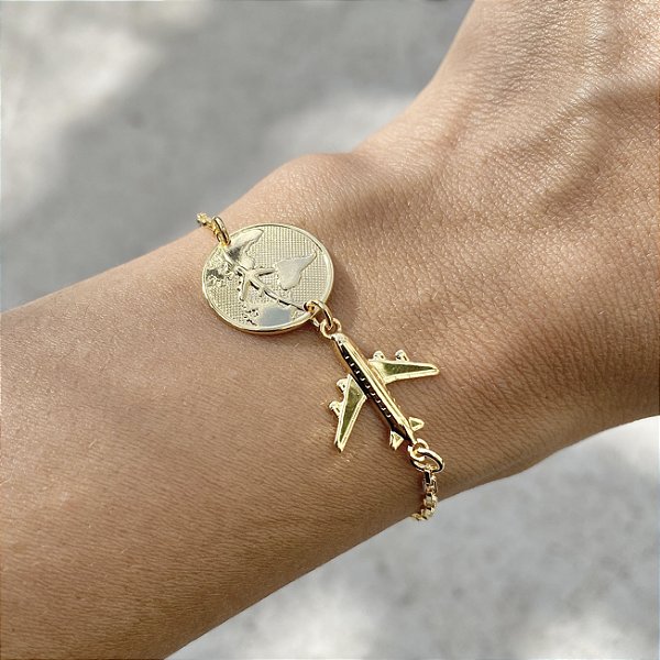 Pulseira Avião e Mundo
