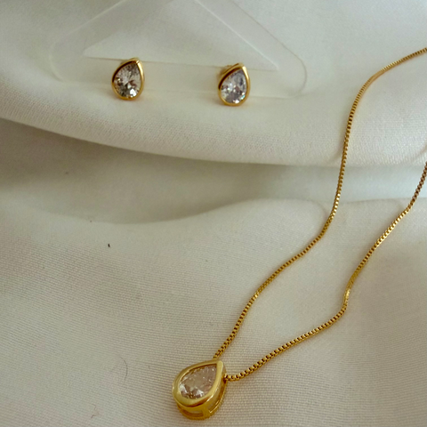 Conjunto Gota Zircônia